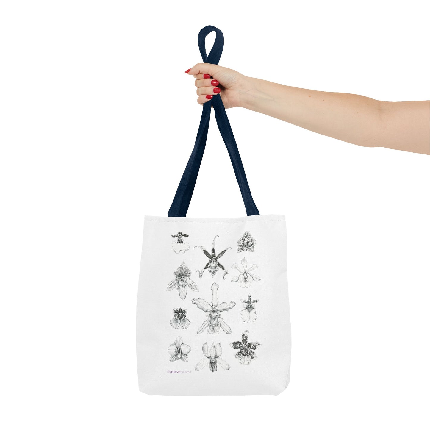 Orchid Illustration Tote Bag - Unique Botanical Design