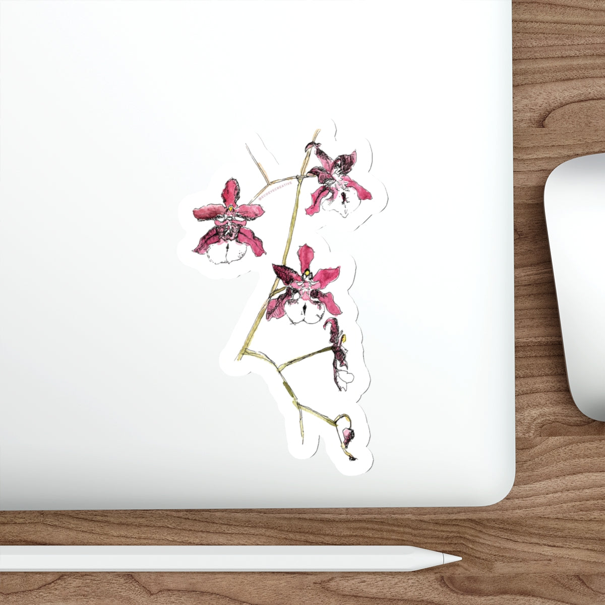 Beautiful Orchid Die-Cut Stickers | Floral Laptop Decal | Perfect for Nature Lovers