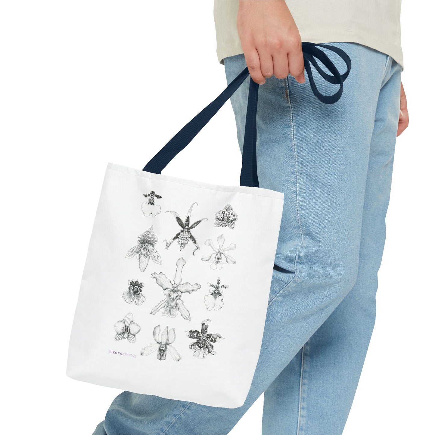 Orchid Illustration Tote Bag - Unique Botanical Design