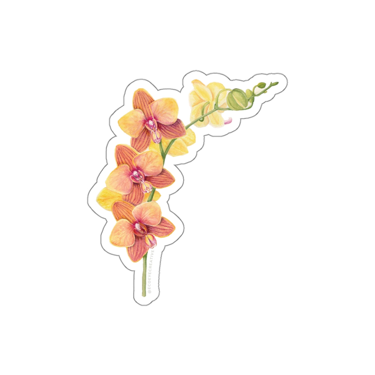 Blooming Orchid Die-Cut Stickers | Floral Laptop Decor | Perfect for Gift Giving