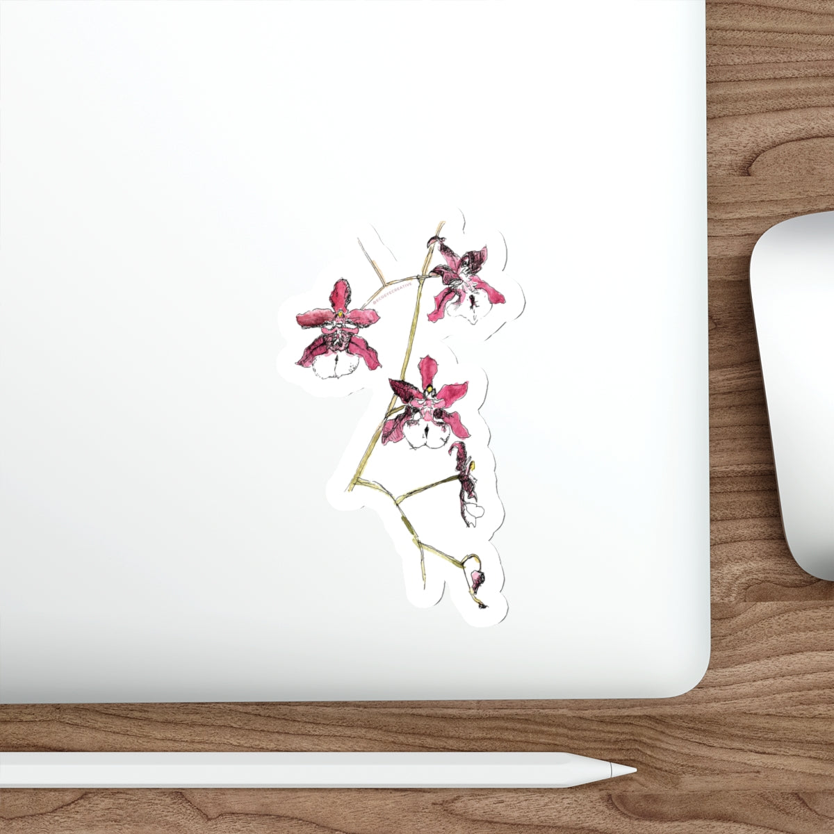 Beautiful Orchid Die-Cut Stickers | Floral Laptop Decal | Perfect for Nature Lovers