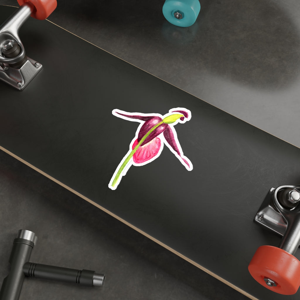 Artistic Floral Die-Cut Stickers - Botanical Vibes for Laptop & Decor