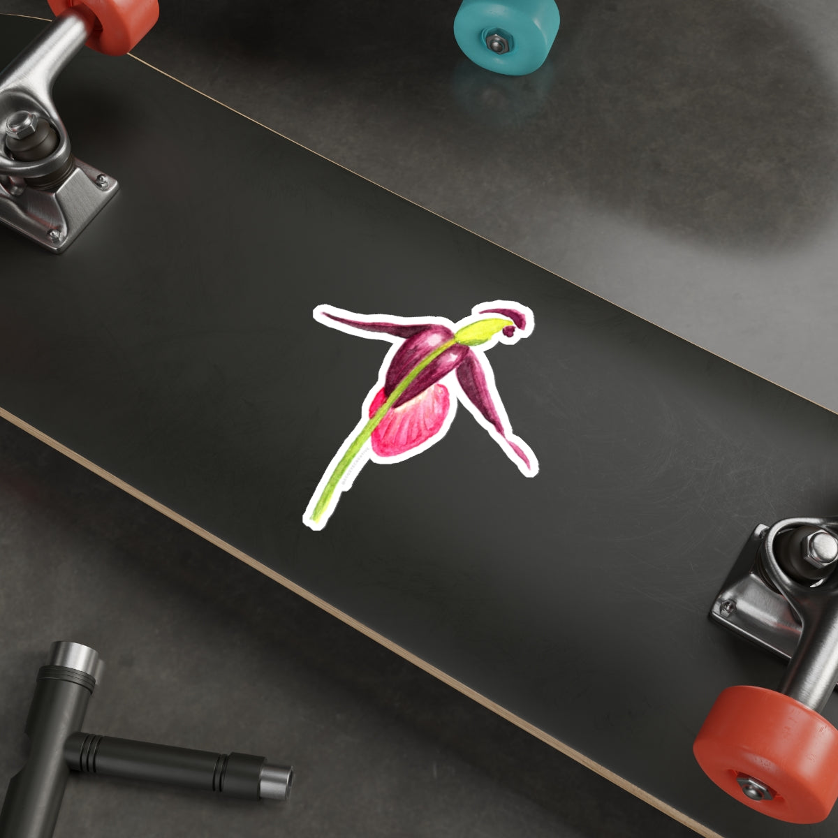 Artistic Floral Die-Cut Stickers - Botanical Vibes for Laptop & Decor