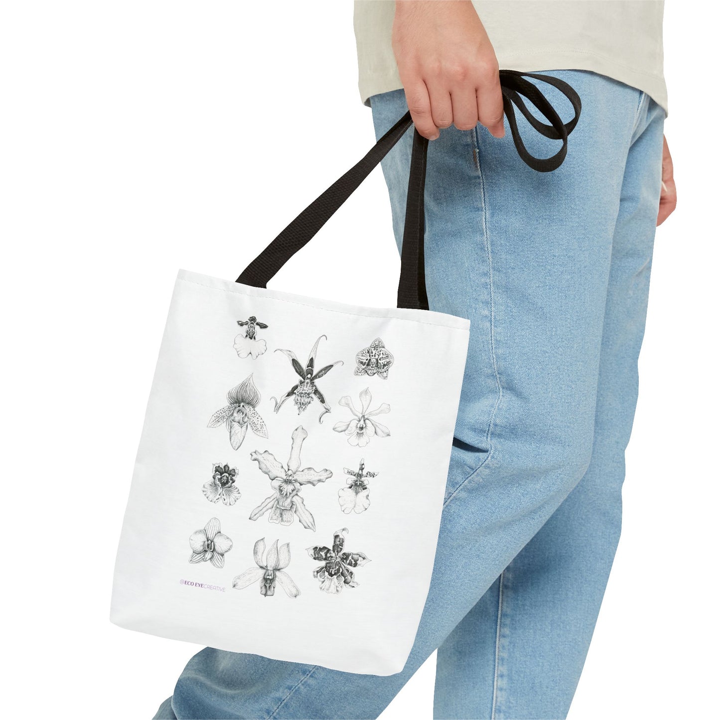 Orchid Illustration Tote Bag - Unique Botanical Design