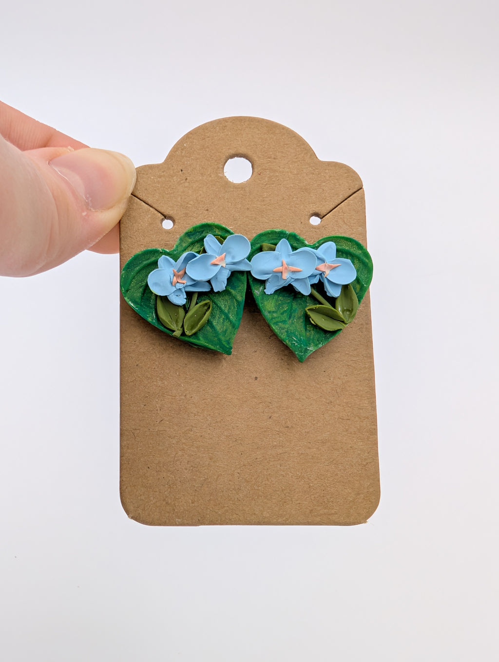 Blue Orchid Stud Earrings