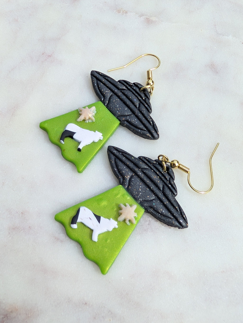 UFO Cow Earrings