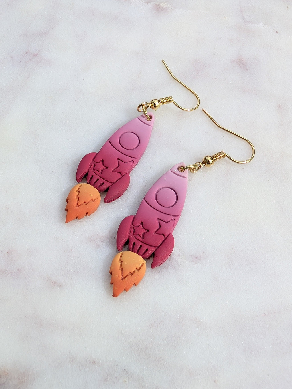 Pink Ombre Rocket Earrings
