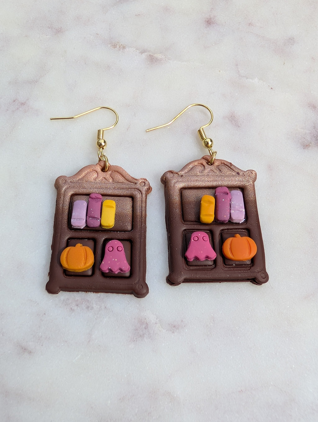 Ombre Fall Bookshelf Drop Earrings