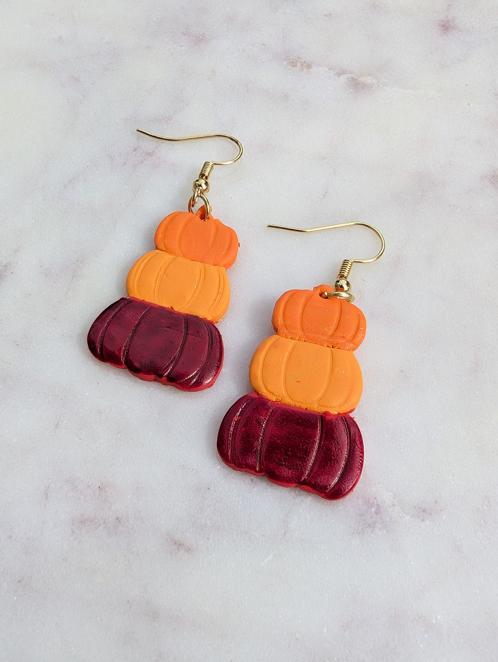 Pumpkin Stack Dangle Earrings