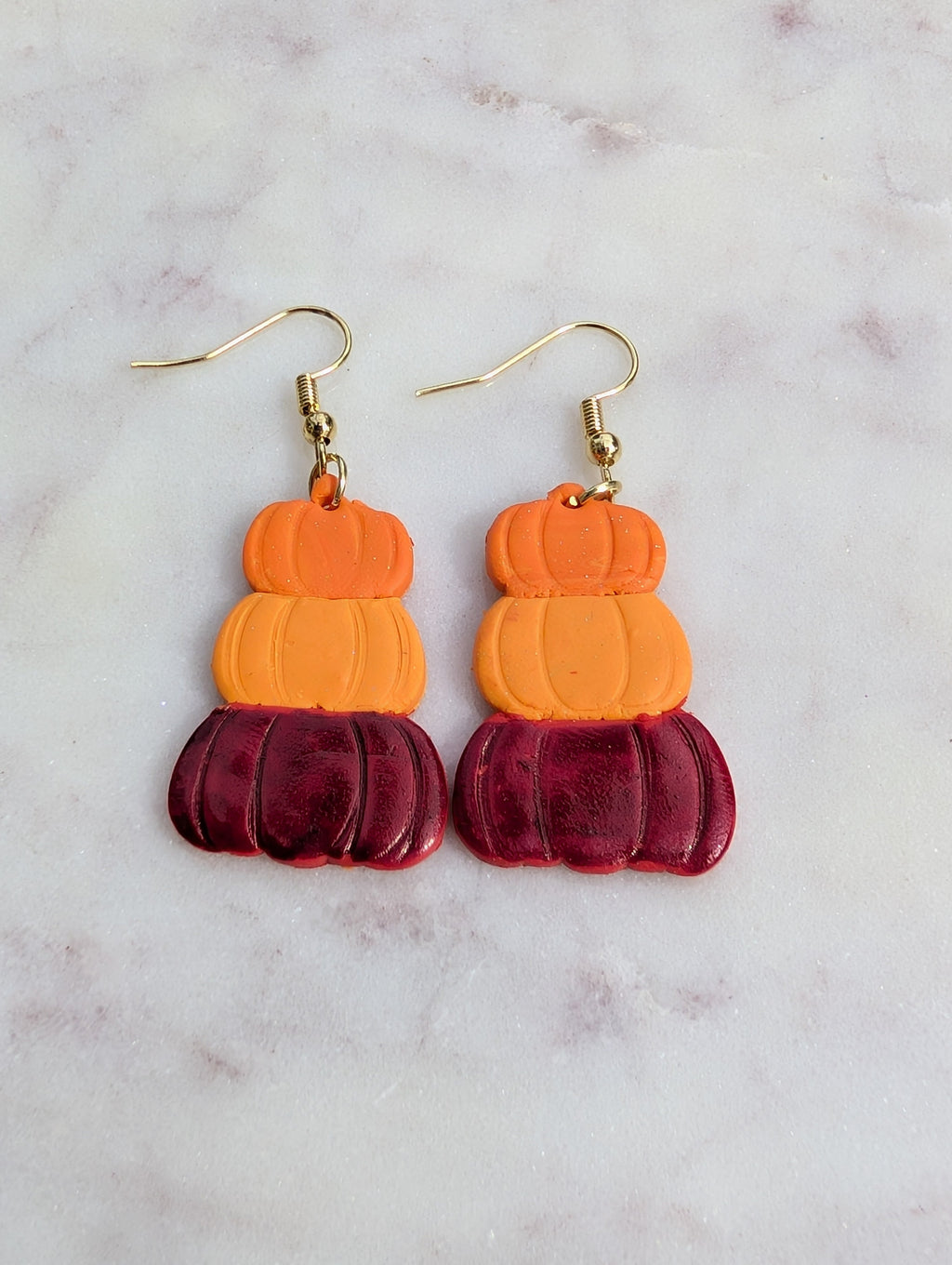 Pumpkin Stack Dangle Earrings