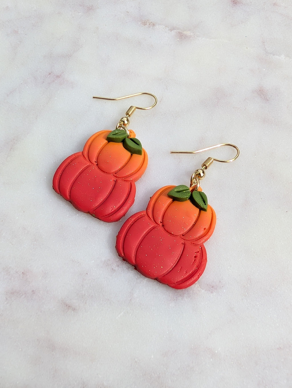Red Ombre Pumpkin Earrings