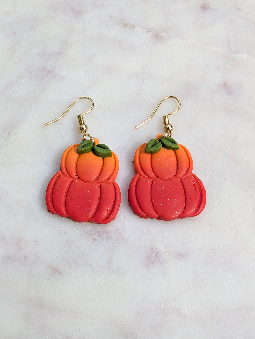 Red Ombre Pumpkin Earrings